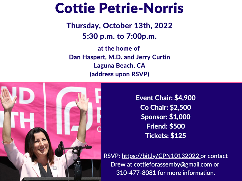 An Evening with Assemblywoman Cottie Petrie-Norris